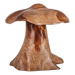 Handcrafted teak mushroom for sale  Delivered anywhere in USA 