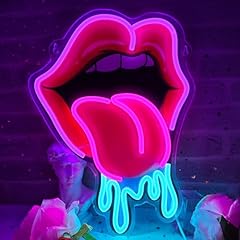 Lips tongue neon for sale  Delivered anywhere in USA 