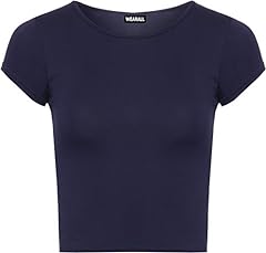 Womens plain crop for sale  Delivered anywhere in UK