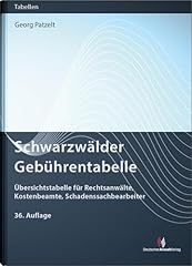 Schwarzwälder gebührentabell gebraucht kaufen  Wird an jeden Ort in Deutschland