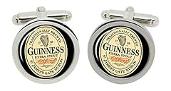 Guinness cufflinks chrome for sale  Delivered anywhere in UK