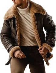 Men brown shearling for sale  Delivered anywhere in UK