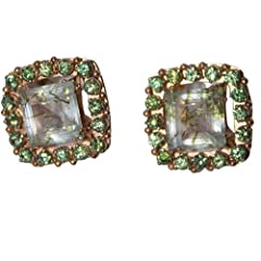 Used, Demantoid garnet gold earrings, artistan jewelry, 11x11x3 for sale  Delivered anywhere in Canada