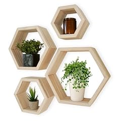 Hexagon shelves natural for sale  Delivered anywhere in USA 