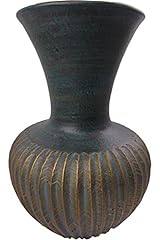 Rotfuchs Vaso in terracotta, vaso per fiori in ceramica, fatto a mano, decorazione turchese, oro usato  Spedito ovunque in Italia 