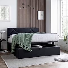 Happybeds black leather for sale  Delivered anywhere in UK