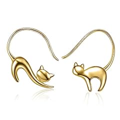 Cat earrings sterling for sale  Delivered anywhere in USA 