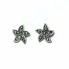 Earring marcasite flower for sale  Delivered anywhere in UK