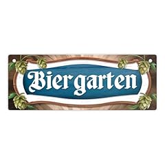 Biergarten metallschild blau gebraucht kaufen  Wird an jeden Ort in Deutschland