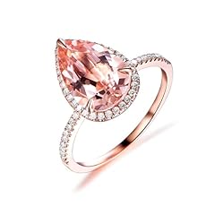 Pear morganite engagement for sale  Delivered anywhere in USA 