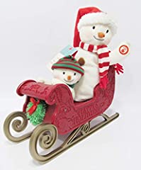 Hallmark Twinkling Sleigh Ride Snowman Techno Plush, used for sale  Delivered anywhere in USA 