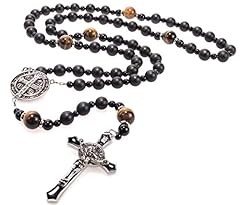 Benedict black rosary for sale  Delivered anywhere in USA 