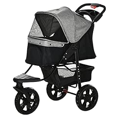 Used, PawHut Folding Pet Stroller 3 Wheel Dog Jogger Travel for sale  Delivered anywhere in UK