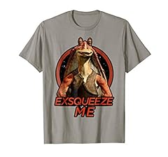 Star Wars Jar Jar Binks Exsqueeze Me Graphic T-Shirt for sale  Delivered anywhere in USA 