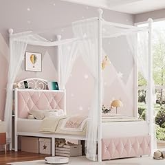 Twin upholstered canopy for sale  Delivered anywhere in USA 