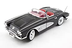 Used, MotorMax 1958 Chevy Corvette Convertible 1/18 Black for sale  Delivered anywhere in Canada