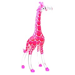 Hand Blown Glass Figurine Cute Pink Giraffe Handmade for sale  Delivered anywhere in USA 