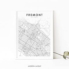 Fremont map print for sale  Delivered anywhere in USA 