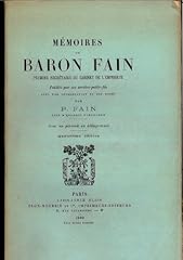 Mémoires baron fain d'occasion  Livré partout en France