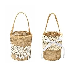 Pcs burlap flower for sale  Delivered anywhere in USA 