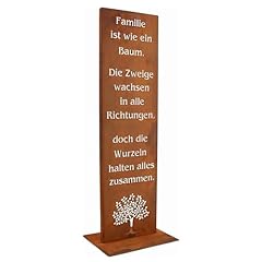 Rostikal gartenschild familie gebraucht kaufen  Wird an jeden Ort in Deutschland