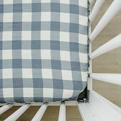 Dusty blue gingham for sale  Delivered anywhere in UK