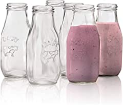 Circleware Country Milk Bottles Set of 6 Drinking Glasses, used for sale  Delivered anywhere in Canada