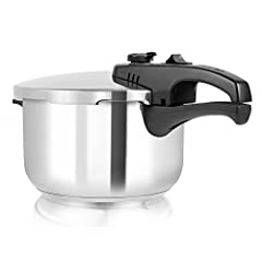 Tower T80245 Pressure Cooker with Steamer Basket, Stainless for sale  Delivered anywhere in UK