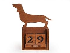 Calendario legno cane usato  Spedito ovunque in Italia 