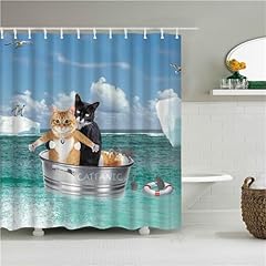 Guofuos duschvorhang seekatze gebraucht kaufen  Wird an jeden Ort in Deutschland