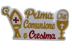 Scritta prima comunione usato  Spedito ovunque in Italia 