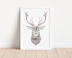 Personalised stags head for sale  Delivered anywhere in UK