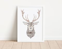 Personalised stags head for sale  Delivered anywhere in UK