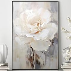 White floral canvas for sale  Delivered anywhere in USA 