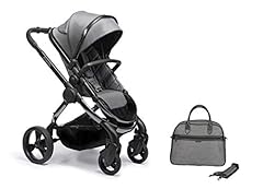 iCandy Peach Phantom Dark Grey Twill Pushchair & Carrycot for sale  Delivered anywhere in Ireland