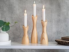 Oleek wooden candlestick for sale  Delivered anywhere in USA 