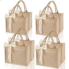 8pcs burlap tote for sale  Delivered anywhere in USA 