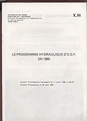 Programme hydraulique 1980 d'occasion  Livré partout en France