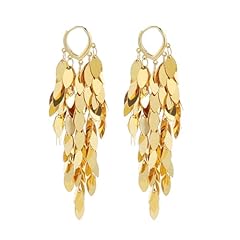 Long gold dangle for sale  Delivered anywhere in USA 