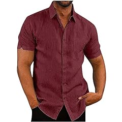 Linen shirts men for sale  Delivered anywhere in UK