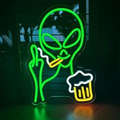Green alien neon for sale  Delivered anywhere in USA 