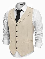 Coofandy beige vest for sale  Delivered anywhere in USA 