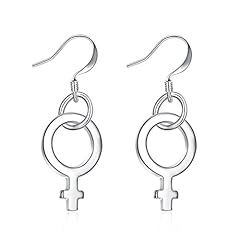 Feminist silver earrings for sale  Delivered anywhere in USA 