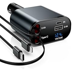 Retractable car charger for sale  Delivered anywhere in UK