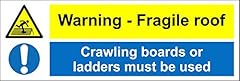 Warning fragile roof for sale  Delivered anywhere in UK