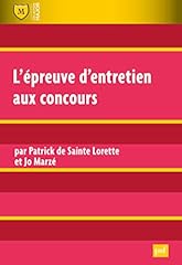 épreuve entretien concours d'occasion  Livré partout en France
