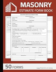 Masonry estimate form for sale  Delivered anywhere in USA 