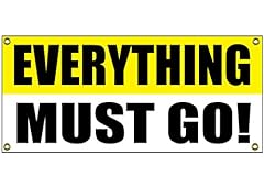 Everything must banner for sale  Delivered anywhere in USA 