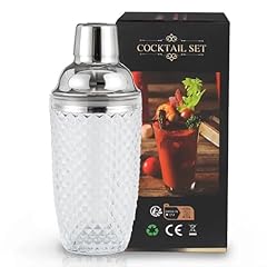 Glass cocktail shaker for sale  Delivered anywhere in UK