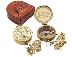 Brass compass leather for sale  Delivered anywhere in USA 